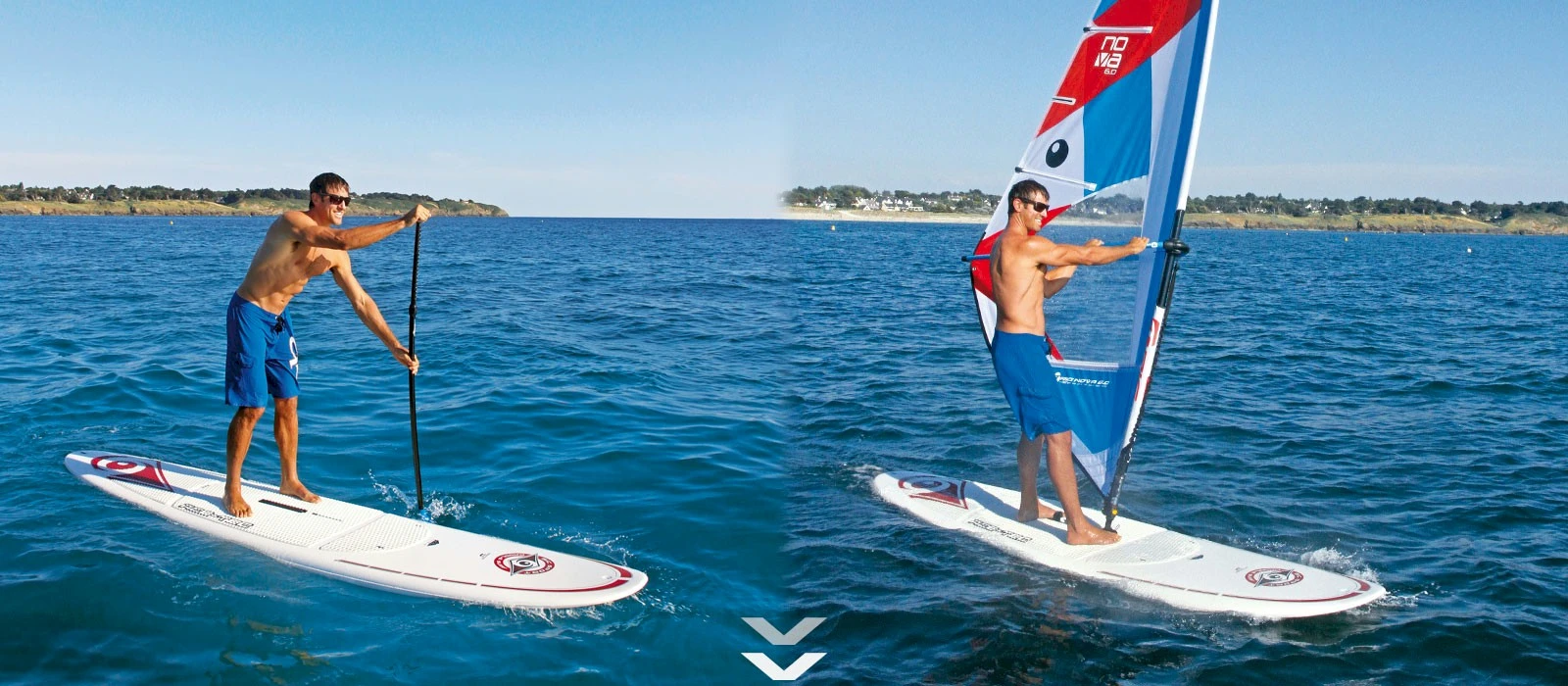 Stand up paddle technique with a paddle and stable board