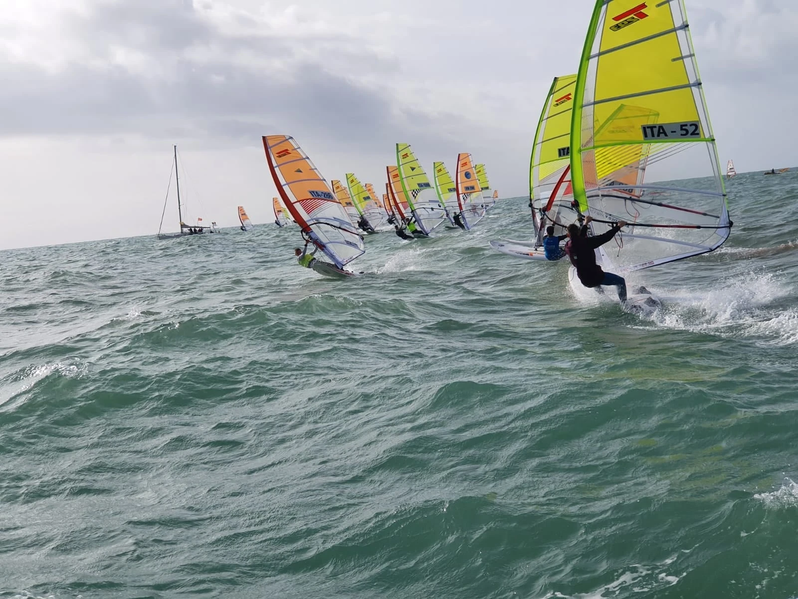 Techno 293 fleet in the Italian regatta